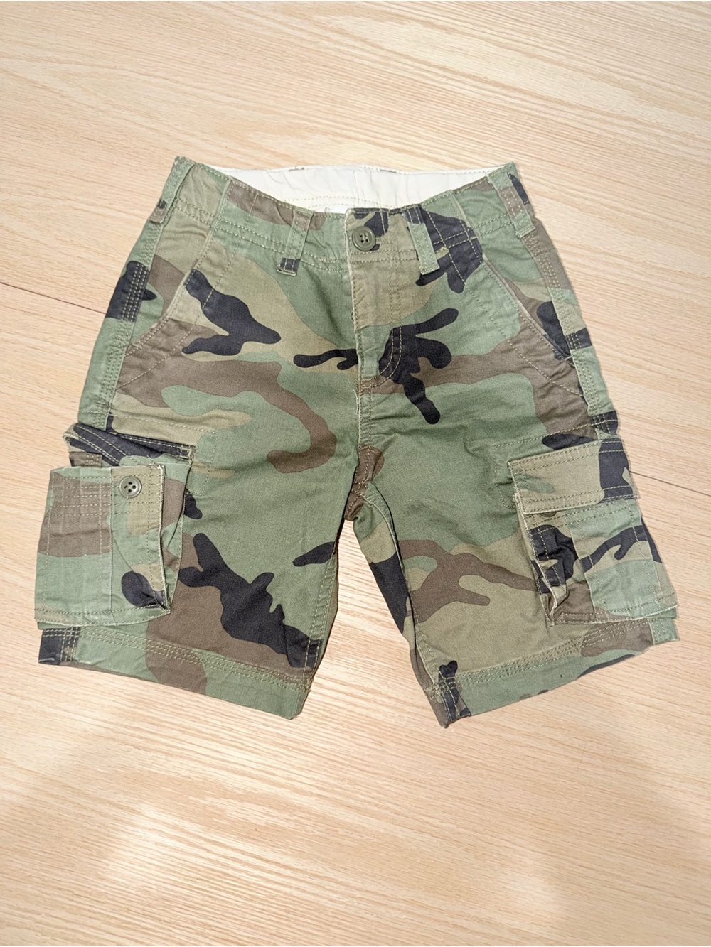GAP Kids Camo Cargo Shorts - Green, Brown, Black